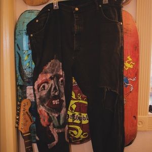 1 of 1 LostVFound Painted jeans